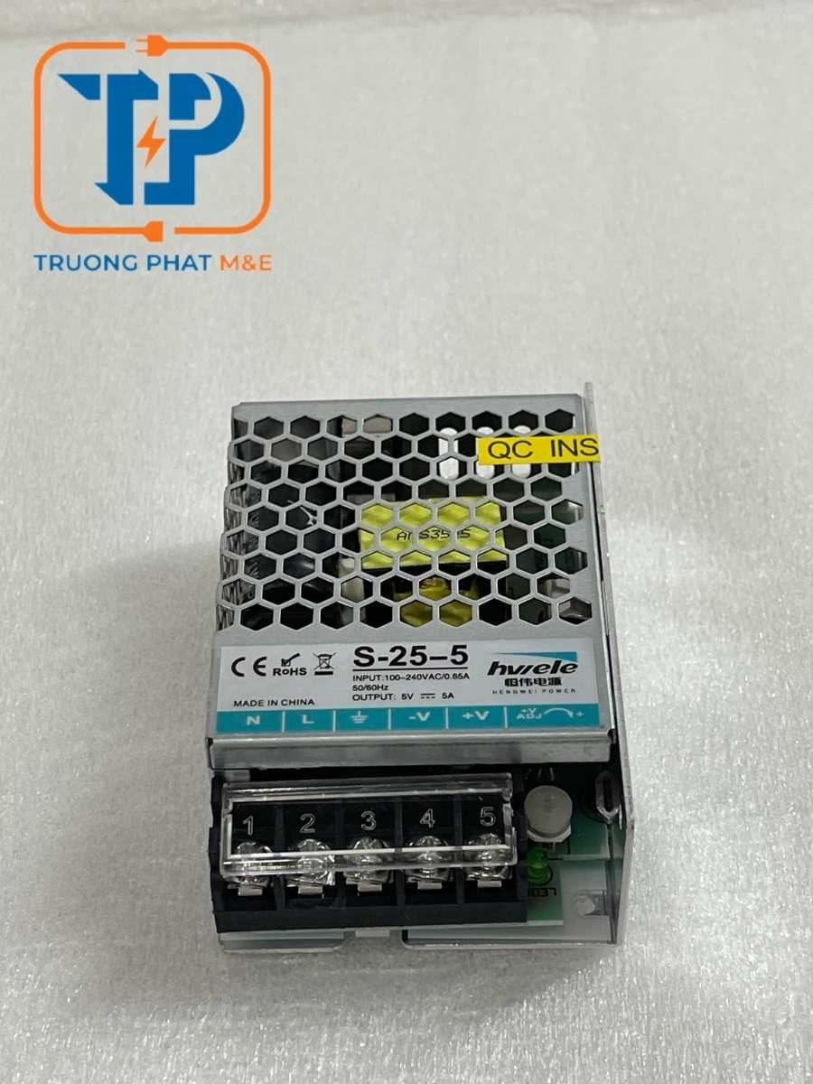 Bộ nguồn tổ ong 25W/5VDC/5A