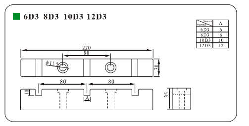 Sứ Kẹp Thanh Cái 8D3